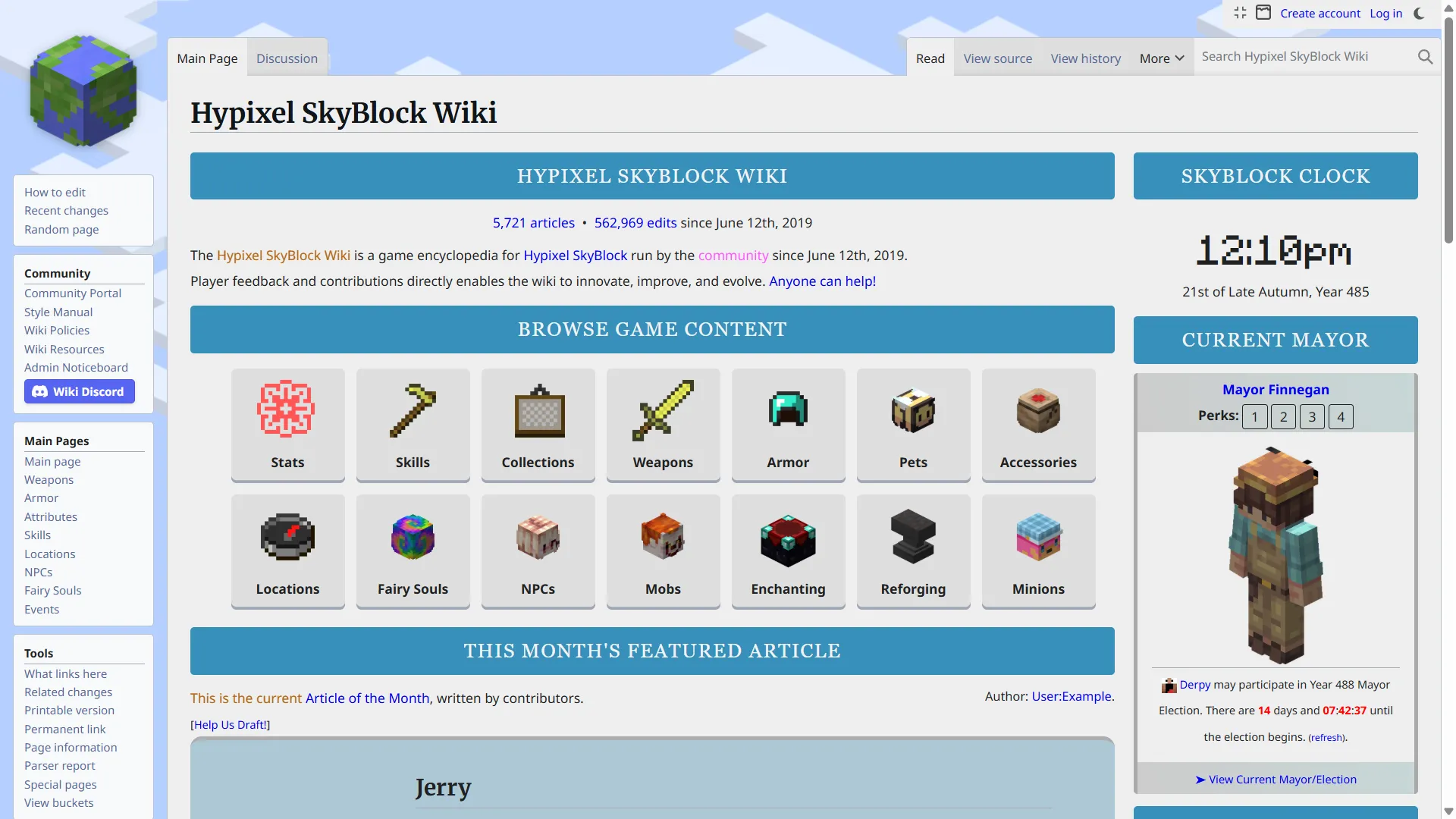 The Independence of the Hypixel SkyBlock Wiki